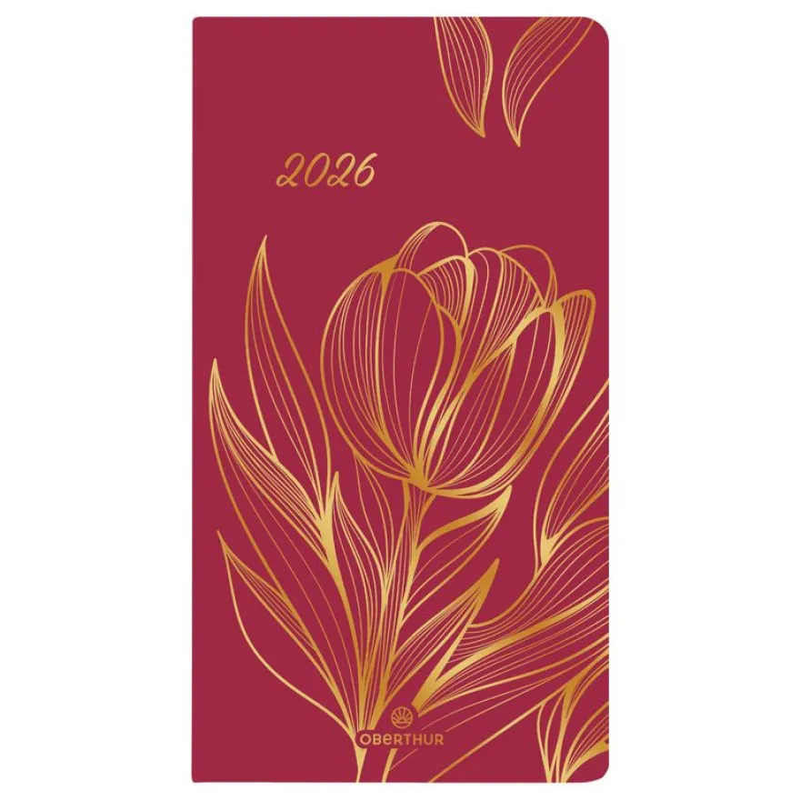 Agenda de poche Astoria - 1 semaine sur 2 pages - 9,5 x 17 cm - orange - Oberthur