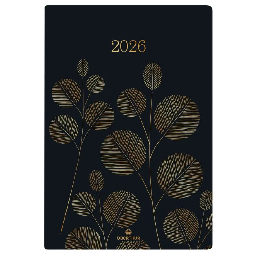 Agenda de poche Astoria - 1 semaine sur 2 pages - 10 x 15 cm - noir - Oberthur