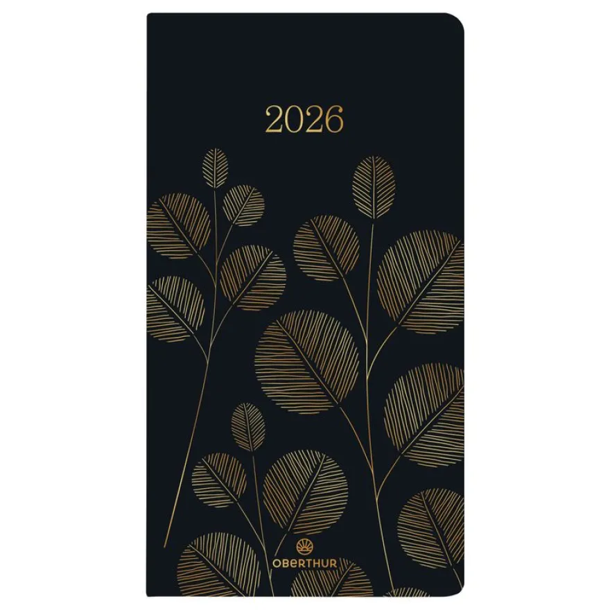 Agenda de poche Astoria - 1 semaine sur 2 pages - 9,5 x 17 cm - noir - Oberthur