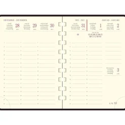Agenda de poche Baby Croco Eurotime 13S spiralé - 1 semaine sur 2 pages - 9 x 13 cm - disponible dans différentes couleurs - Exacompta