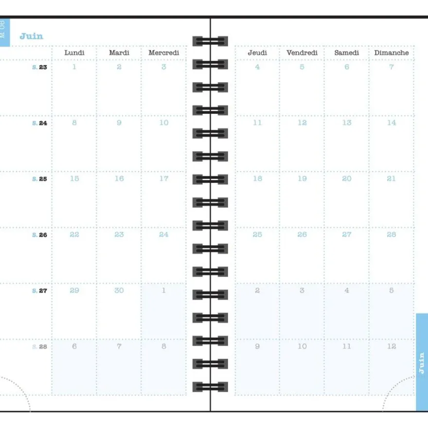 Agenda de poche Dodo & Cath Lady 16S spiralé - 1 semaine sur 2 pages - 9 x 16 cm - Poisson rouge - Exacompta