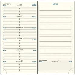 Agenda de poche Eden - 1 semaine sur 1 page - 9 x 17,5 cm - disponible dans différentes couleurs - Exacompta