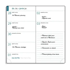 Agenda de poche Gwenaëlle Trolez - 1 semaine sur 2 pages - 9 x 17,5 cm - oiseaux - Exacompta