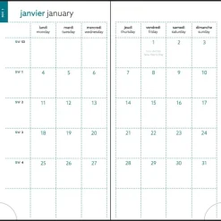 Agenda de poche Gwenaëlle Trolez - 1 semaine sur 2 pages - 9 x 17,5 cm - oiseaux - Exacompta