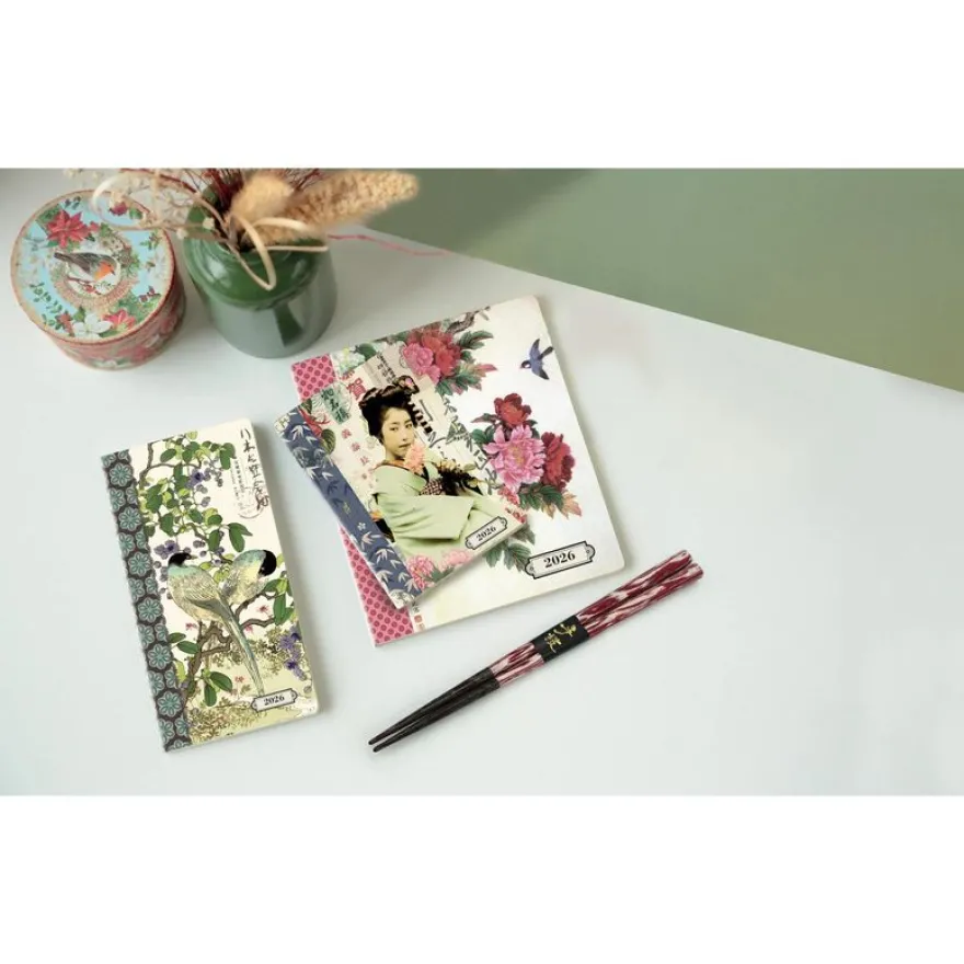Agenda de poche Gwenaëlle Trolez - 1 semaine sur 2 pages - 9 x 17,5 cm - oiseaux - Exacompta