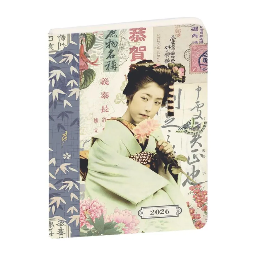 Agenda de poche Gwenaëlle Trolez La Semaine Planifiée 13 - 1 semaine sur 2 pages - 9 x 13 cm - Geisha - Exacompta