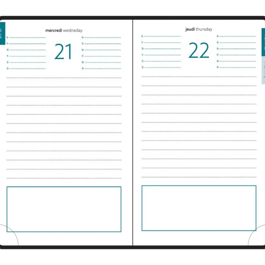 Agenda de poche Mini Labo - 1 jour par page - 10 x 15 cm - bleu - Exacompta