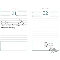 Agenda de poche Mini Labo - 1 jour par page - 10 x 15 cm - bleu - Exacompta