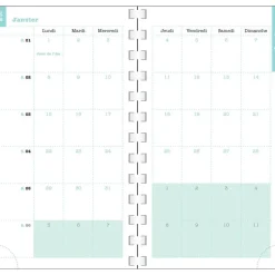 Agenda de poche Nubia - 1 semaine sur 2 pages - 9 x 16 cm - Bleu - Exacompta