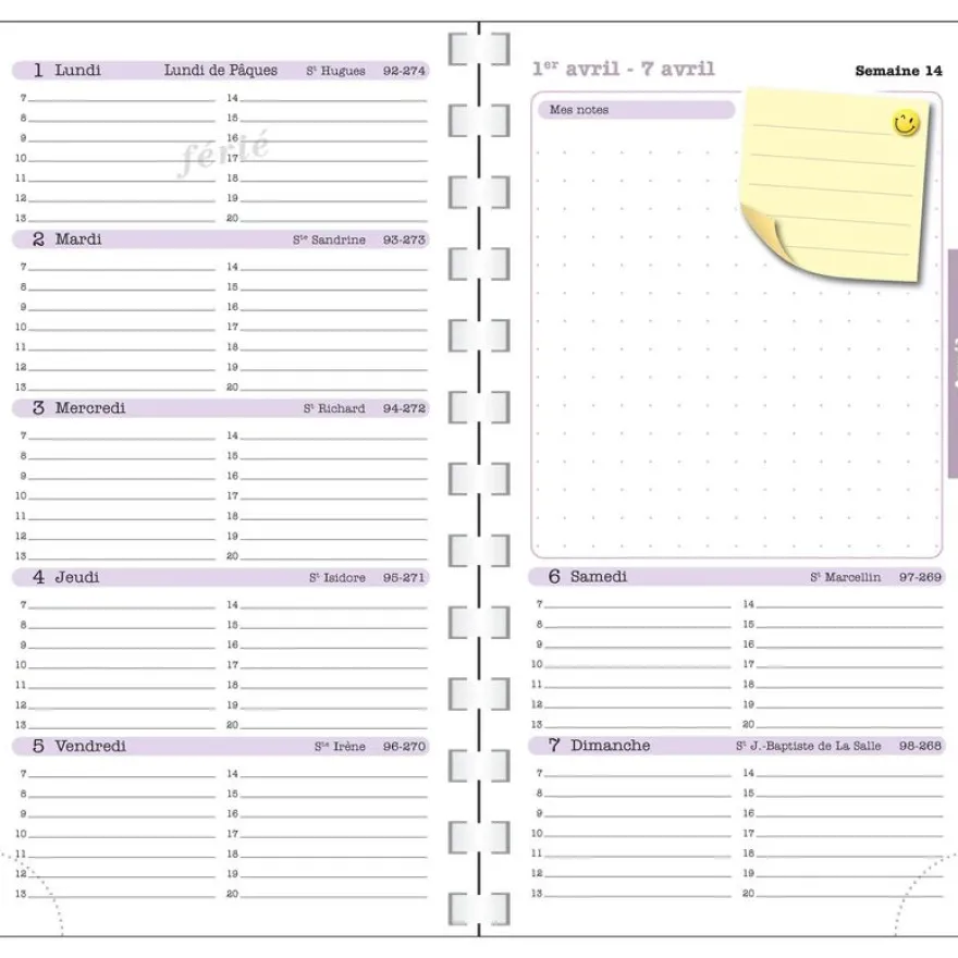 Agenda de poche Nubia - 1 semaine sur 2 pages - 9 x 16 cm - Bleu - Exacompta