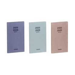 Agenda de poche Raw 16 mois - 1 semaine sur 2 pages - 9 x 16 cm - 3 couleurs disponibles - Brepols