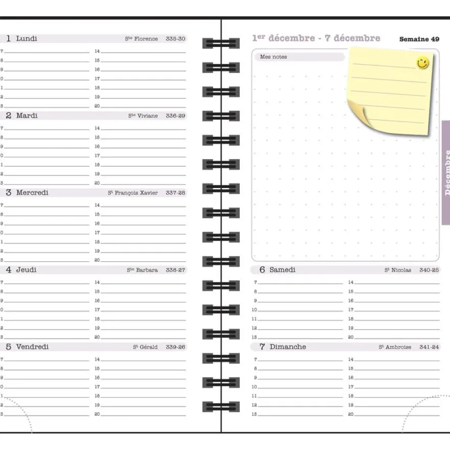 Agenda de poche Sophie Adde Lady 16S spiralé - 1 semaine sur 2 pages - 9 x 16 cm - Chats - Exacompta