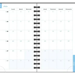 Agenda de poche Sophie Adde Lady 16S spiralé - 1 semaine sur 2 pages - 9 x 16 cm - Chats - Exacompta
