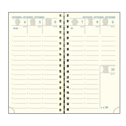 Agenda de poche spiralé 16 mois Linicolor - 1 semaine sur 2 pages - 9 x 16 cm - disponible dans différentes couleurs - Exacompta