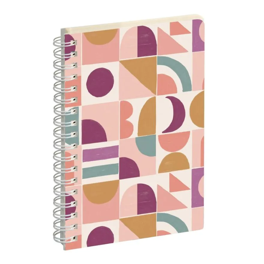 Agenda de poche spiralé 16 mois Paloma - 1 semaine sur 2 pages - 10 x 15 cm - Géométrique - Exacompta