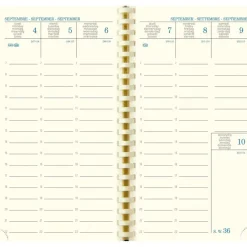 Agenda de poche spiralé 16 mois Vérone - 1 semaine sur 2 pages - 9 x 16 cm - disponible dans différentes couleurs - Exacompta