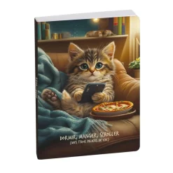 Agenda Funny Pets - 1 jour par page - 12 x 17 cm - Pizza - Exacompta