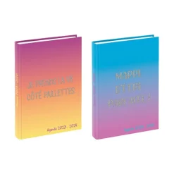 Agenda Humour Pailleté - 1 jour par page - 12 x 17 cm - 2 modèles disponibles - Viquel