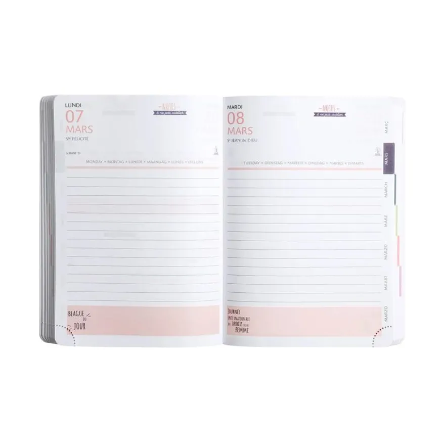 Agenda Les Rideuses - 1 jour par page - 12 x 17 cm - disponible dans différents visuels - Exacompta