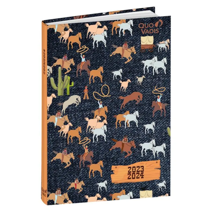Agenda Louise & Arthur - 1 jour par page - 12 x 17 cm - cowboy - Quo Vadis