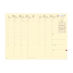 Agenda Marlow Ministre Prestige avec répertoire - 1 semaine sur 2 pages - 16 x 24 cm - rouge bordeaux - Quo Vadis