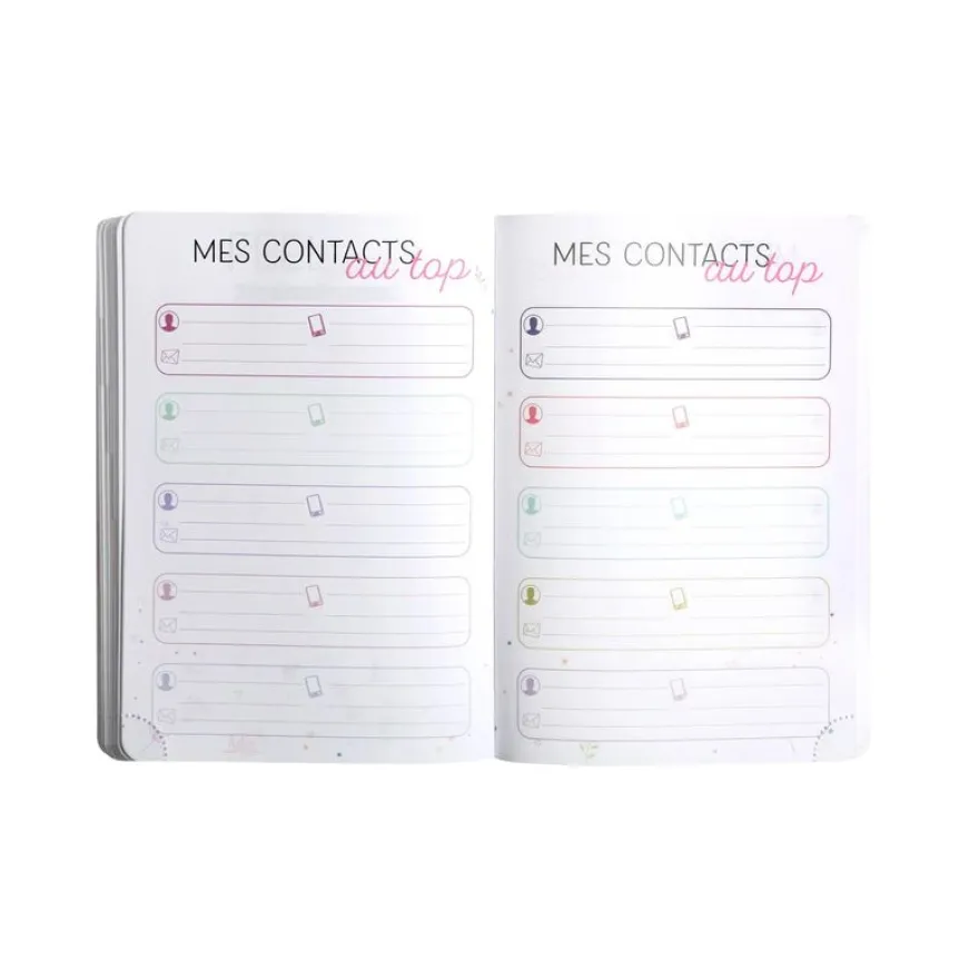 Agenda Pembe - 1 jour par page - 12 x 17 cm - Funny Day Bleu - Exacompta