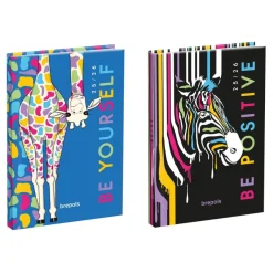 Agenda Pozootivity - 1 jour par page - 11,5 x 16,9 cm - différents modèles disponibles - Brepols