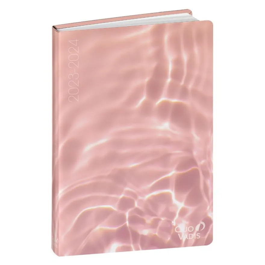 Agenda Respire recyclé - 1 jour par page - 12 x 17 cm - eau rose - Quo Vadis