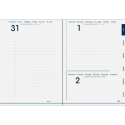 Agenda Respire recyclé - 1 jour par page - 12 x 17 cm - eau rose - Quo Vadis