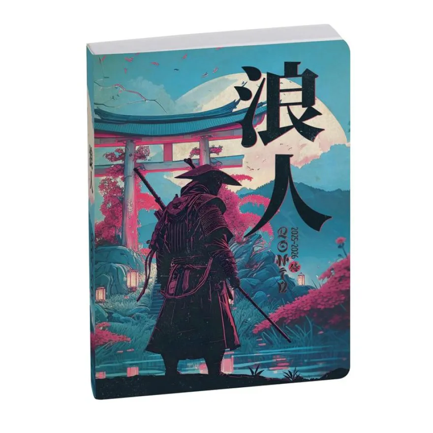 Agenda Samouraï - 1 jour par page - 12 x 17 cm - disponible dans différents visuels - Exacompta