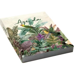 Agenda scolaire journalier 12 x 17 cm - couverture souple - motif tropical