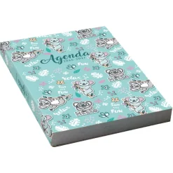 Agenda scolaire journalier 12 x 17 cm - couverture souple - motif koala
