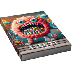 Agenda scolaire journalier 12 x 17 cm - couverture souple - motif gourmandise