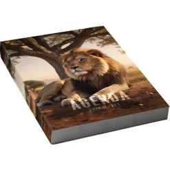 Agenda scolaire journalier 12 x 17 cm - couverture souple - motif animaux sauvages