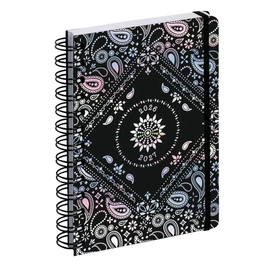 Agenda Shiny - 1 jour par page - 12 x 17 cm - Bandana - Exacompta