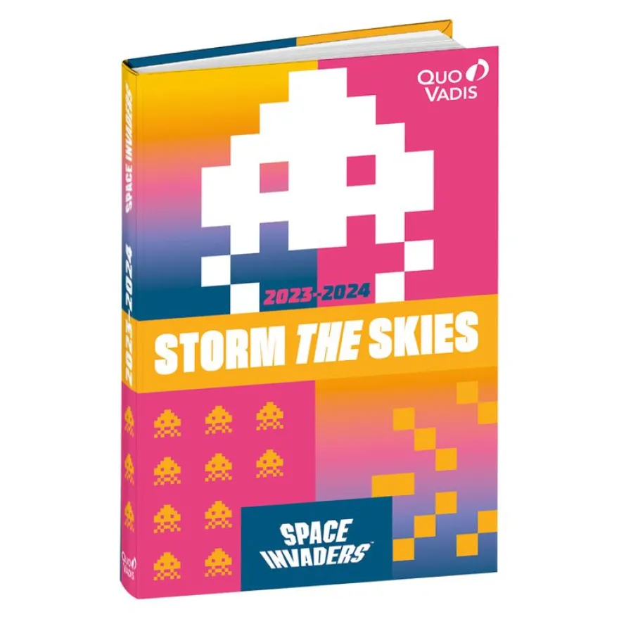 Agenda Space Invaders - 1 jour par page - 12 x 17 cm - alien - Quo Vadis