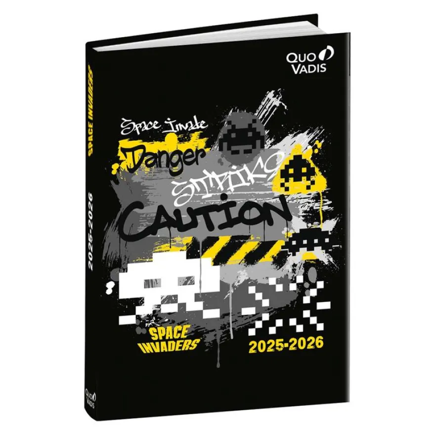 Agenda Space Invaders - 1 jour par page - 12 x 17 cm - différents modèles disponibles - Quo Vadis