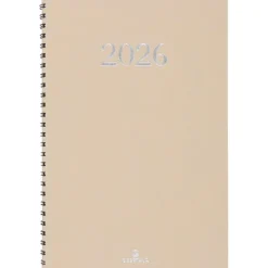 Agenda spiralé Galway - 1 semaine sur 2 pages - 19 x 24,5 cm - olive - Oberthur