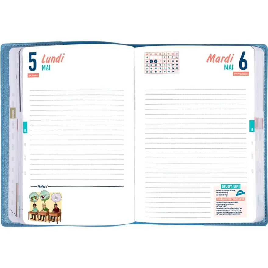 Agenda Studyrama - 1 jour par page - 14 x 20 cm - noir - Exacompta
