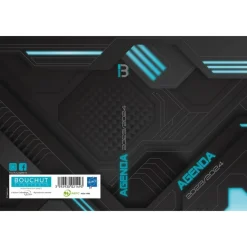 Agenda Techno - 1 jour par page - 12,5 x 17,5 cm - bleu - Bouchut
