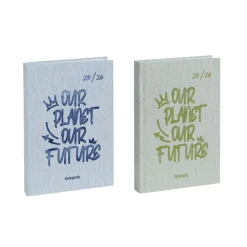 Agenda Toile Ocean - 1 jour par page - 12 x 17,5 cm - 2 couleurs disponibles - Brepols