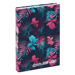Agenda Tropical Night - 1 jour par page - 12 x 17 cm - bleu ou vert - Viquel