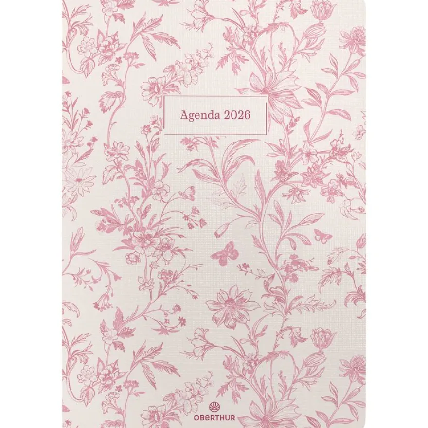 Agenda Vienne - 1 semaine sur 2 pages - 10 x 15 cm - floral - Oberthur
