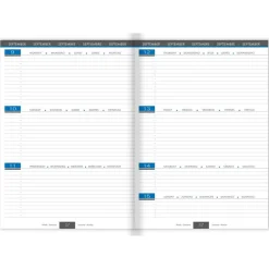 Agenda When - 1 semaine sur 2 pages - A4 (21 x 29,7 cm) - disponible dans différentes couleurs - Exacompta