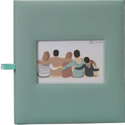Album photos classique personnalisable mémo 200 ERICA "Square" pour 200 photos 11,5 x 15 cm coloris vert