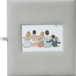 Album photos classique personnalisable mémo 200 ERICA "Square" pour 200 photos 11,5 x 15 cm coloris gris