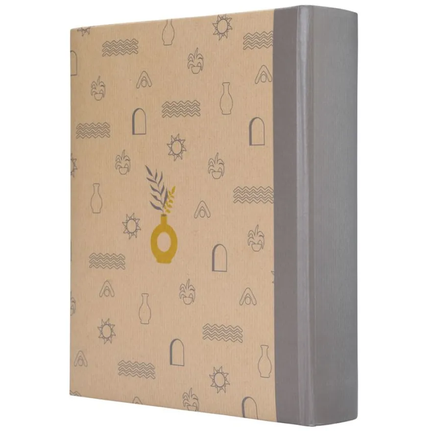 Album photos fantaisie memo 200 ERICA "Kraffty 4" pour 200 photos 11,5 x 15 cm coloris gris