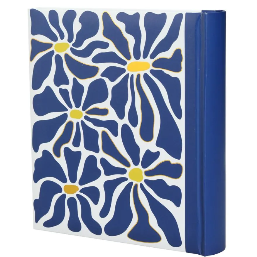 Album photos fantaisie mémo 200 ERICA "Flowers 4" pour 200 photos 10 x 15 cm coloris bleu