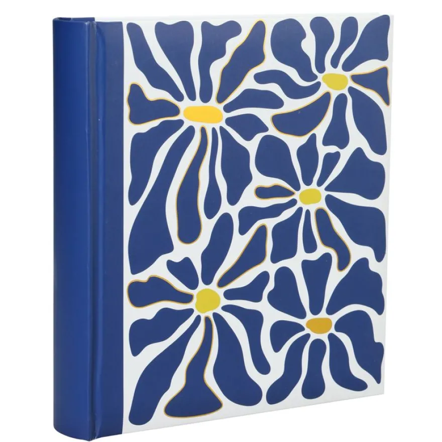 Album photos fantaisie mémo 200 ERICA "Flowers 4" pour 200 photos 10 x 15 cm coloris bleu