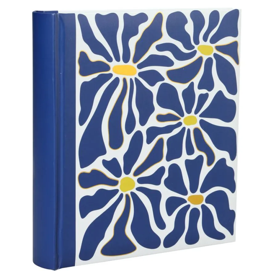 Album photos fantaisie mémo 200 ERICA "Flowers 4" pour 200 photos 10 x 15 cm coloris bleu